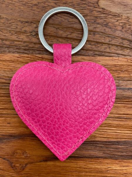 Leder Schlüsselanhänger Herz beere